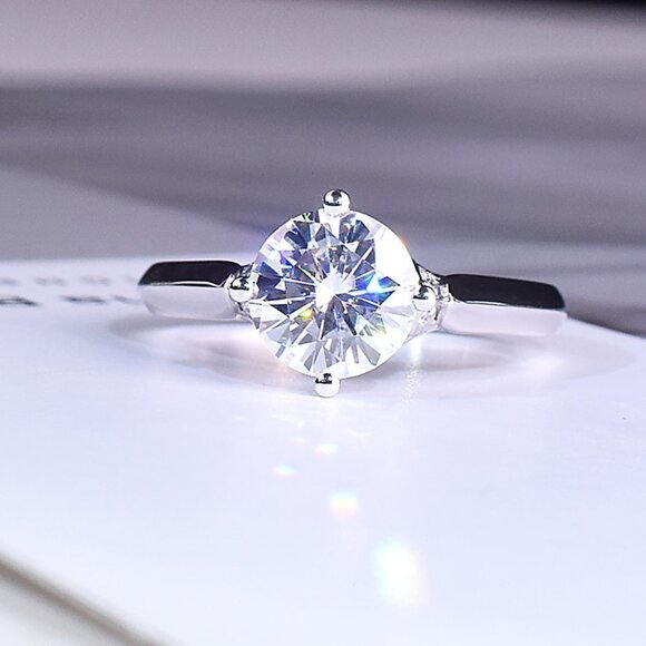 💞Refine Beautiful Flower Pure Cubic Silver Rings for Women, MARR9153 - Picture 2 of 8